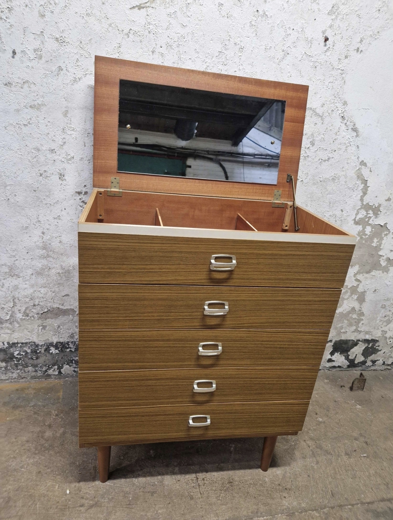 Retro wooden dresser and chest of drawers
